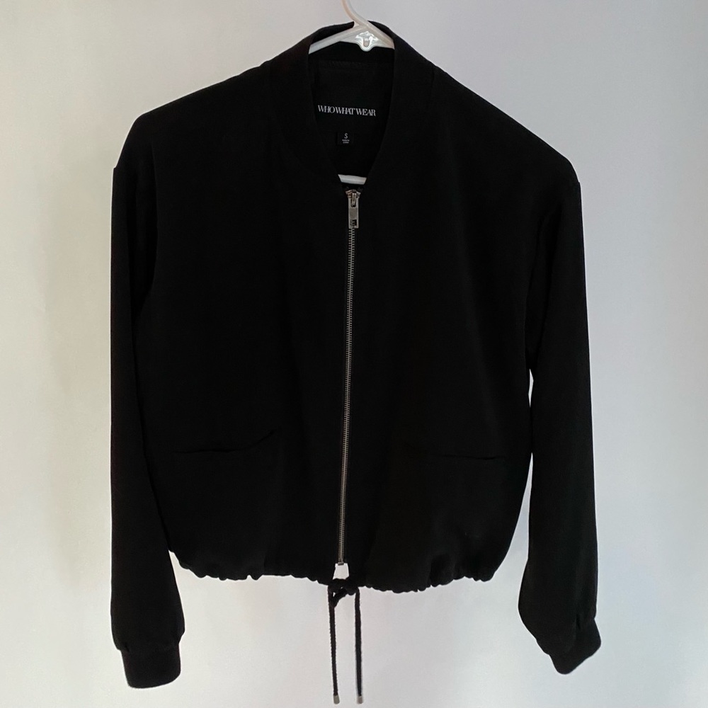 Who What Wear Black Lightweight Bomber Jacket